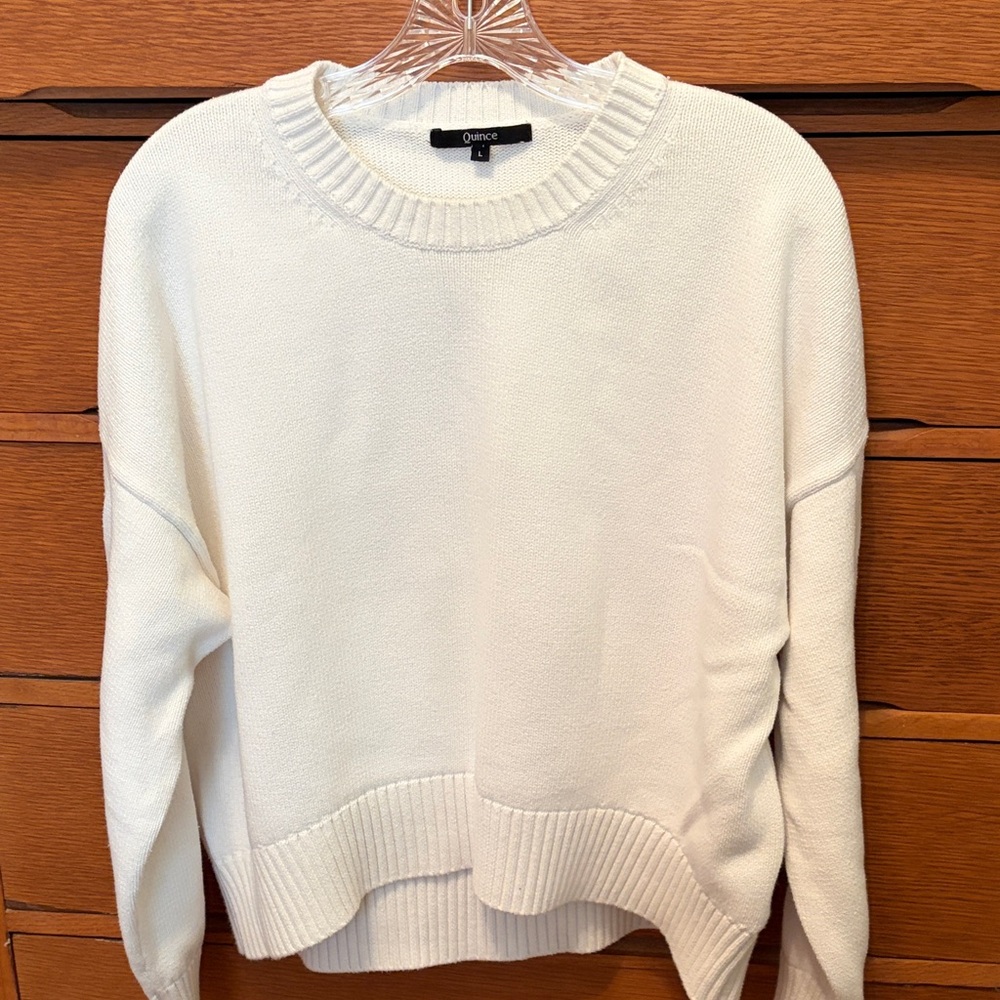 Quince Boyfriend Cotton Women's Crew Neck Sweater